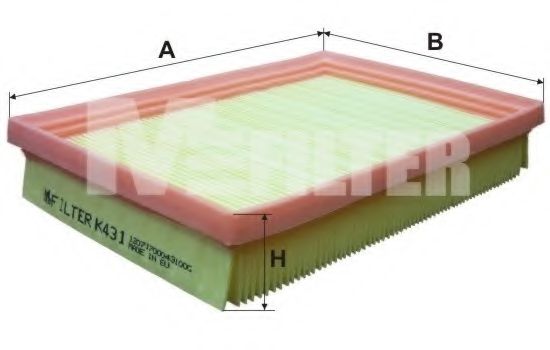 Воздушный фильтр MFILTER K 431