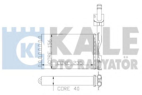 Теплообменник, отопление салона KALE OTO RADYATÖR 109900