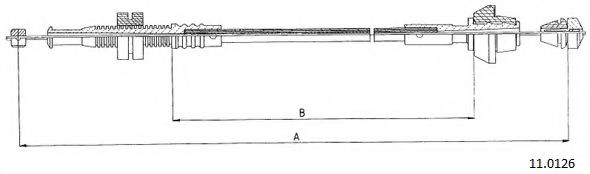 Тросик газа CABOR 11.0126