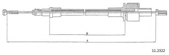 Трос, управление сцеплением CABOR 11.2322
