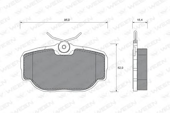 Комплект тормозных колодок, дисковый тормоз WEEN 151-1678