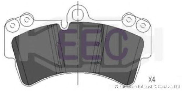 Комплект тормозных колодок, дисковый тормоз EEC BRP1317