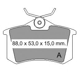 Комплект тормозных колодок, дисковый тормоз VEMA 833480