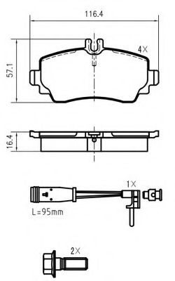 Комплект тормозных колодок, дисковый тормоз VEMA K620701