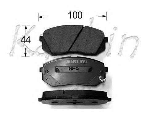 Комплект тормозных колодок, дисковый тормоз KAISHIN D10138