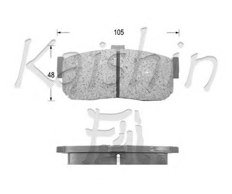 Комплект тормозных колодок, дисковый тормоз KAISHIN FK1148