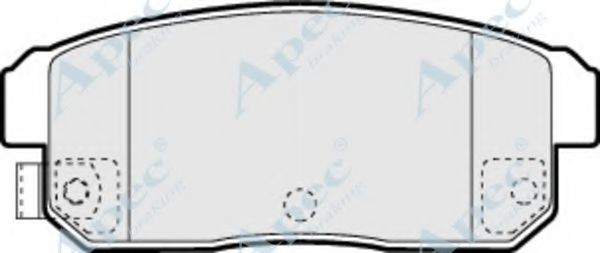 Комплект тормозных колодок, дисковый тормоз APEC braking PAD1369