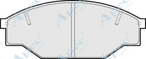 Комплект тормозных колодок, дисковый тормоз APEC braking PAD833