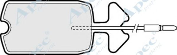 Комплект тормозных колодок, дисковый тормоз APEC braking PAD344