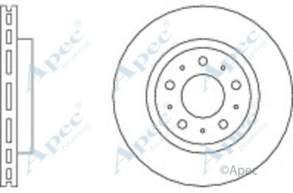 Тормозной диск APEC braking DSK530