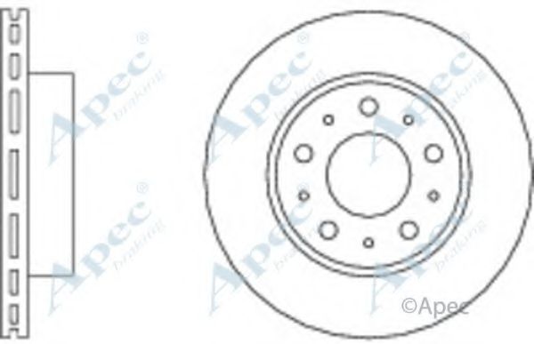 Тормозной диск APEC braking DSK621