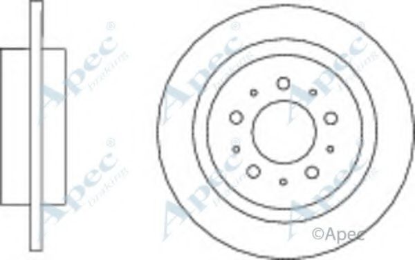 Тормозной диск APEC braking DSK2758