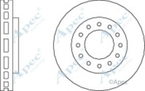 Тормозной диск APEC braking DSK2800