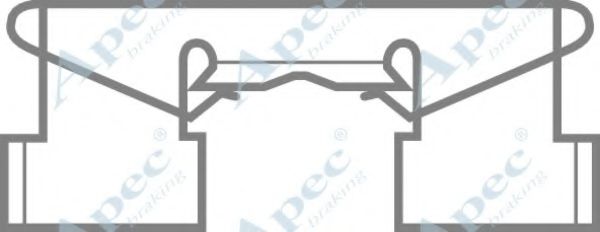 Комплектующие, тормозные колодки APEC braking KIT262