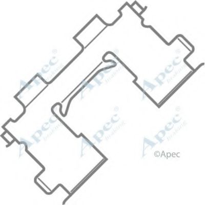 Комплектующие, тормозные колодки APEC braking KIT437