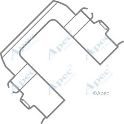 Комплектующие, тормозные колодки APEC braking KIT523