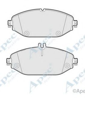 Комплект тормозных колодок, дисковый тормоз APEC braking PAD2055