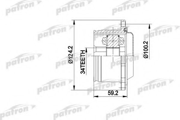 Шарнирный комплект, приводной вал PATRON PCV5006