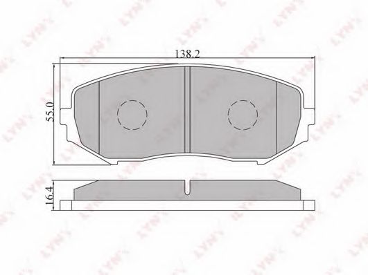 Комплект тормозных колодок, дисковый тормоз LYNXauto BD-7302