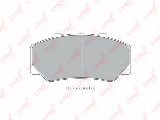 Комплект тормозных колодок, дисковый тормоз LYNXauto BD-7807