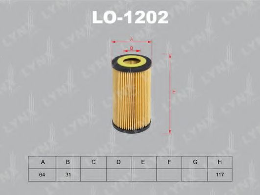 Масляный фильтр LYNXauto LO-1202