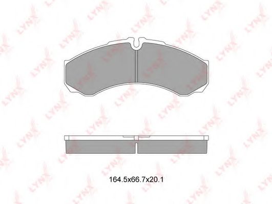 Комплект тормозных колодок, дисковый тормоз LYNXauto BD-2833