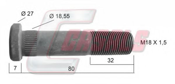 Болт крепления колеса CASALS 21202