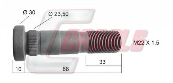 Болт крепления колеса CASALS 21265