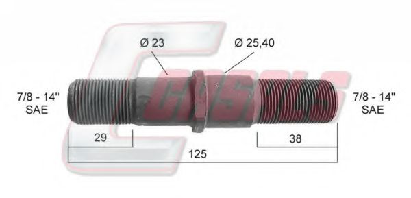Болт крепления колеса CASALS 21397