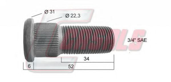 Болт крепления колеса CASALS 21423