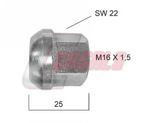 Гайка крепления колеса CASALS 21450