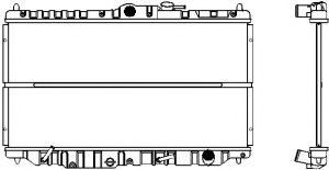 Радиатор, охлаждение двигателя SAKURA  Automotive 1210-0101