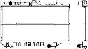 Радиатор, охлаждение двигателя SAKURA  Automotive 1300-0107