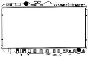 Радиатор, охлаждение двигателя SAKURA  Automotive 1461-0244A