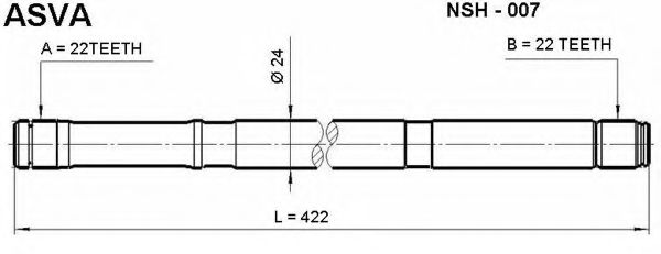 Приводной вал ASVA NSH-007