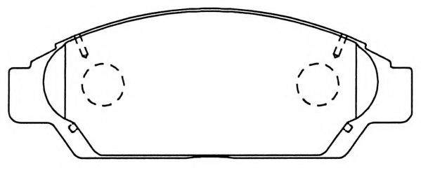 Комплект тормозных колодок, дисковый тормоз ASVA AKD-1260