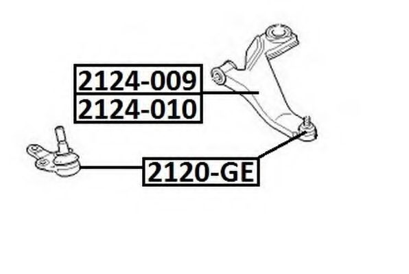 Несущий / направляющий шарнир ASVA 2120-GE