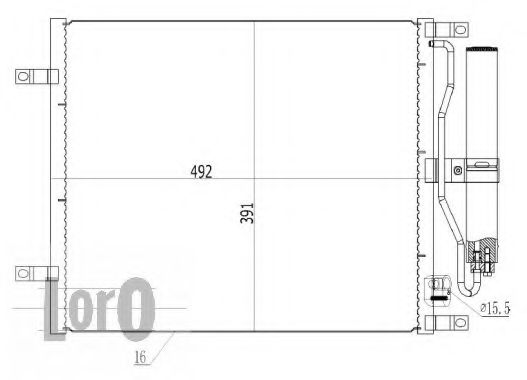 Конденсатор, кондиционер LORO 035-016-0032