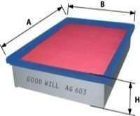 Воздушный фильтр GOODWILL AG 603