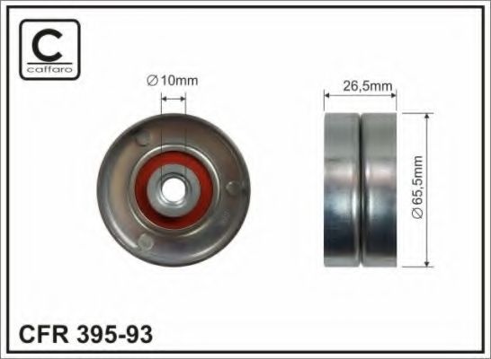 Натяжной ролик, поликлиновой  ремень CAFFARO 395-93
