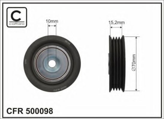 Натяжной ролик, поликлиновой  ремень CAFFARO 500098