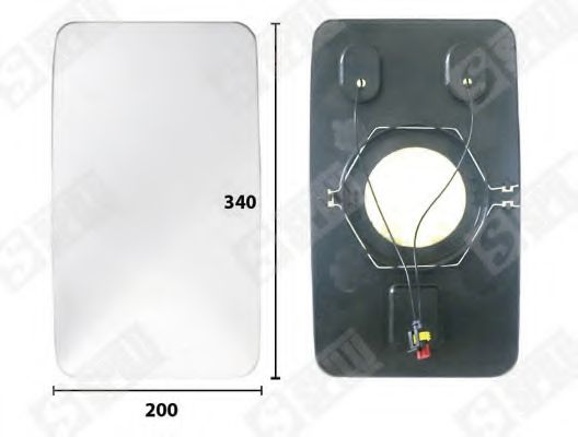 Зеркальное стекло, наружное зеркало SPILU 19017