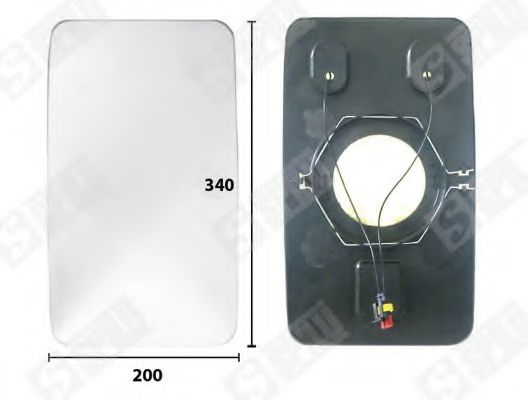 Зеркальное стекло, наружное зеркало SPILU 19025