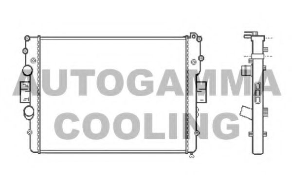 Радиатор, охлаждение двигателя AUTOGAMMA 104270