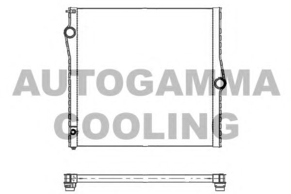 Радиатор, охлаждение двигателя AUTOGAMMA 107134