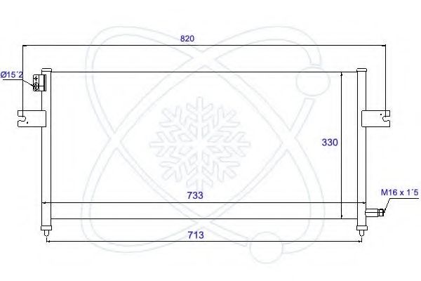 Конденсатор, кондиционер ELECTRO AUTO 30W0041