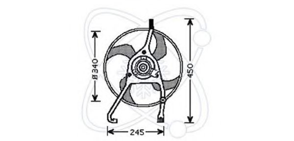 Вентилятор, охлаждение двигателя ELECTRO AUTO 32VC007