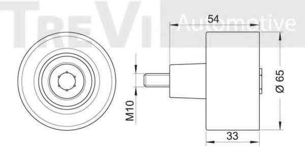 Натяжной ролик, поликлиновой  ремень TREVI AUTOMOTIVE TA1963