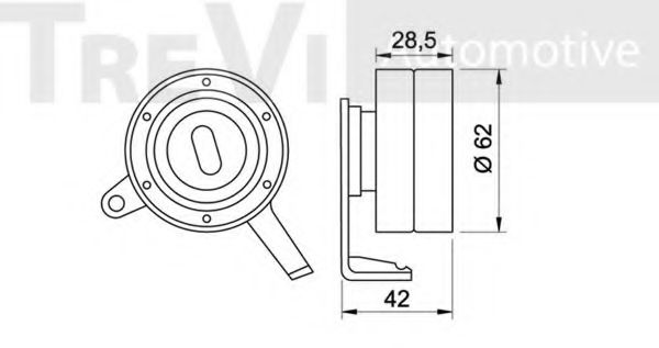 Натяжной ролик, ремень ГРМ BERTOLOTTI 57399