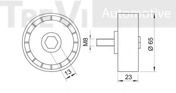 Паразитный / ведущий ролик, поликлиновой ремень TREVI AUTOMOTIVE T2352